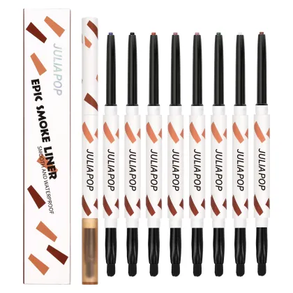 8-Color Black Brown Waterproof Smudge-Proof Gel Eyeliner