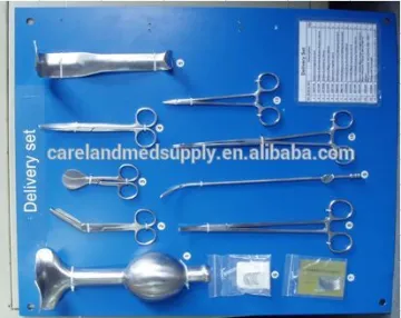 High class delivery Instruments Set for hospital, 13 Pieces Surgical Instruments tool kit obstetrics Gynecology Delivery Room
