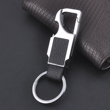 Custom Printed Metal Leather Keychain: Multi-functional, Personalized Logo Design, Casual Souvenir Keychain