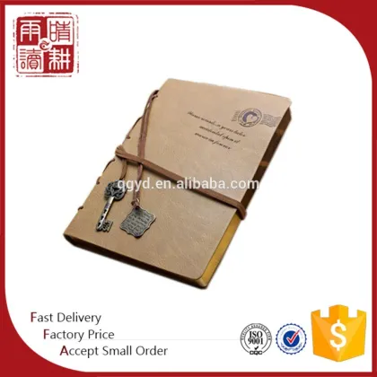 A6 thin pu leather notebook with lock and key