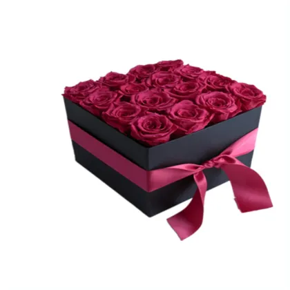 Square Roses Box Packaging Flower Paper Box