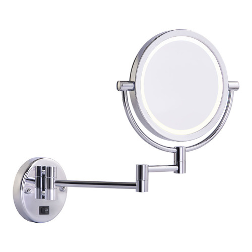 Dual- arms lighted shaving mirror