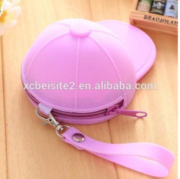 cy277 Unisex Men Women Silicone Hat Portable Coin Case Purse Bag Pouch Keyring Cute Cartoon Bag Change Girl Wallet
