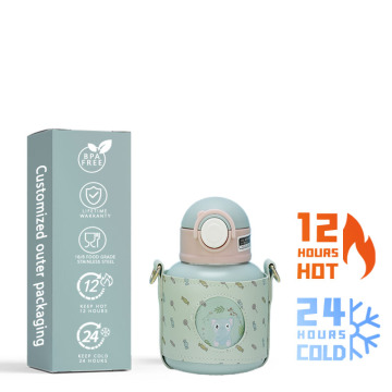 Tumador de niños con aislamiento de vacío de acero inoxidable con mango