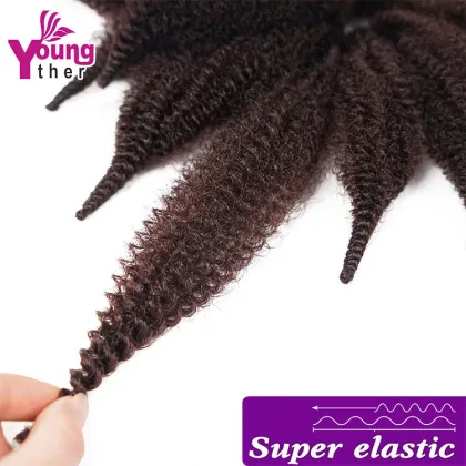 8Inch Wholesale Cheap Synthetic Afro Twist Kinky Ombre Marley  Braiding Synthetic Marley Braid Hair