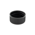 Tapón de rosca acanalado de plástico negro 28/410