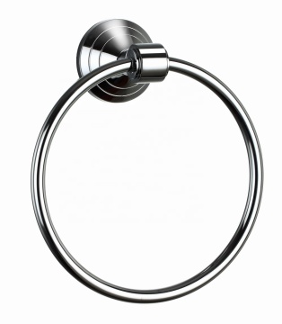 NC52032 Rack de serviette de salle de bain Chrome avec anneau de serviette - acier inoxydable mural