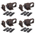 uxcell Door Bolt Latch, Aluminum Alloy Security Automatic Window Gate Spring Bounce Lock, 4 Pcs (Brown)