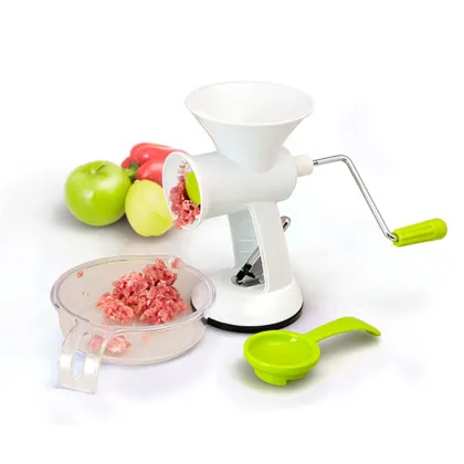 Simple Plastic Manual Meat Grinder - Kitchen Tool