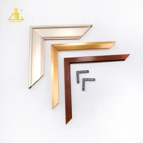Shiny Aluminum Frame Profile for Picture & Photo Frames, Mirrors, and Posters