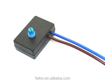 Euro Type 220V-240V Inline Rotary Dimmer Switch for LED Compatibility