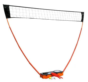Outdoor Badminton Net Stand Set: Portable, Adjustable, and Complete with Poles and Plastic Base