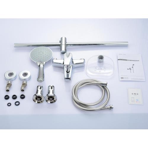 China Sliding Bar Wall Mounted Chrome Brass Shower Faucet Supplier