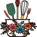 Ornamento per sala da pranzo cucina moderna linea arte
