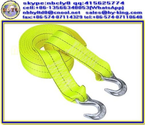 Polyester highland reflective tow strap , heavy duty towing cables , tow belt