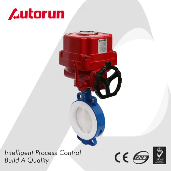 Explosion Proof Electric Fluerine Lined Wafer Butterfly Valve