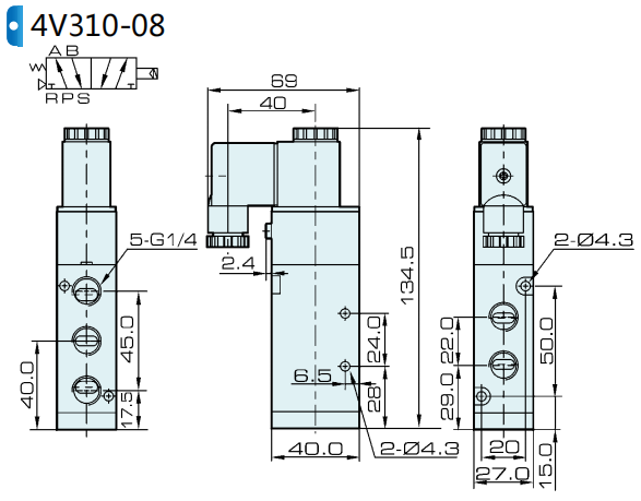 4V310-08 DIMENSION