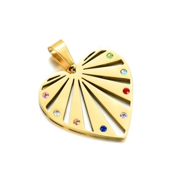 Iywu Aceon Stainless Steel Heart-Shaped Pendant with Birthstone and Custom Engraving