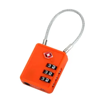 TSA Approved Combination Lock with Cable and 3-Dial Security