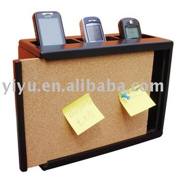 Charging station with cork board