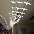 La forma de la paloma del vestíbulo del hotel llevó la luz de la lámpara