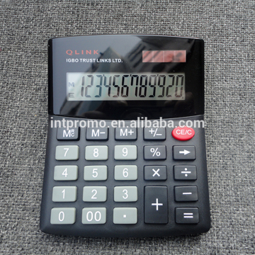12 digit r solar powered dual power plastic key midde size desktop calculator