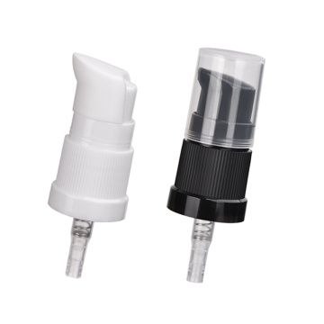 high quality face cream plastic PP white color 2 oz glass bottle treatment pump cap cosmetics package neck 18mm