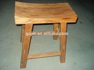 Tough heavy old wooden stool
