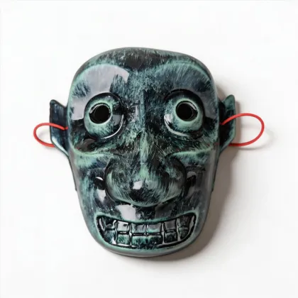 Golden Resin Beast Face Mask