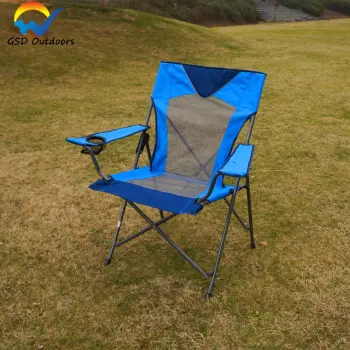 Waterproof GSD Backrest Outdoor Camping Chair: Foldable, Adult Beach Chair with Armrest Holder and Storage Carry Bag