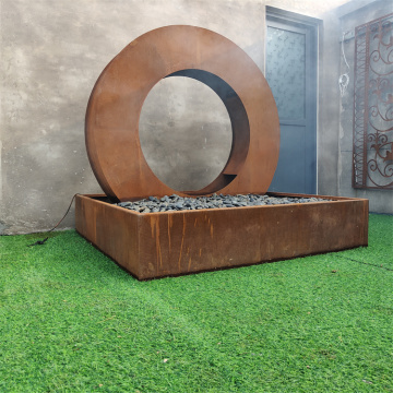 Fontane d&#39;acqua decorative corten d&#39;acqua in acciaio