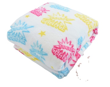 Factory professional product cartoon word printed moving blankets for Newborn baby & Adult