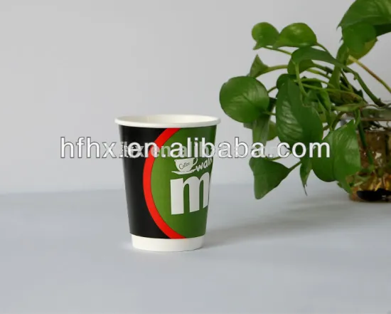 12oz 300ml standard size double wall coffee paper cup