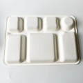 Bagasse 7 구획 트레이 330x233x30mm