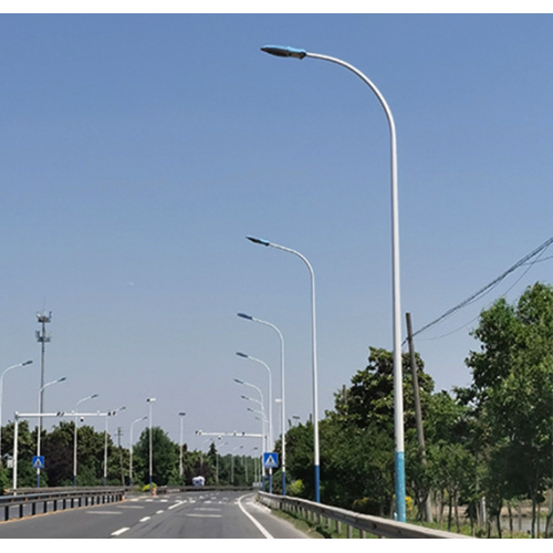 Açık galvanizli tek kol yol sokak aydınlatma direkleri