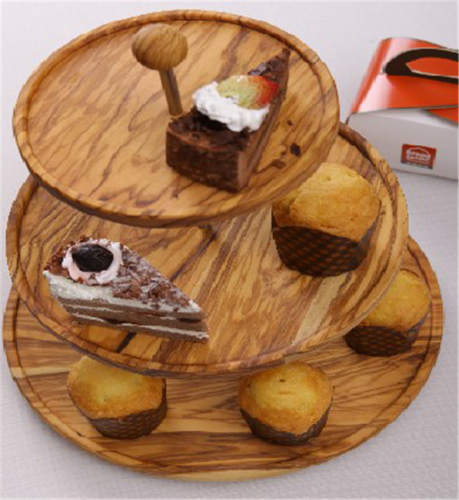 Cupcake / dessertrek met 3 niveaus