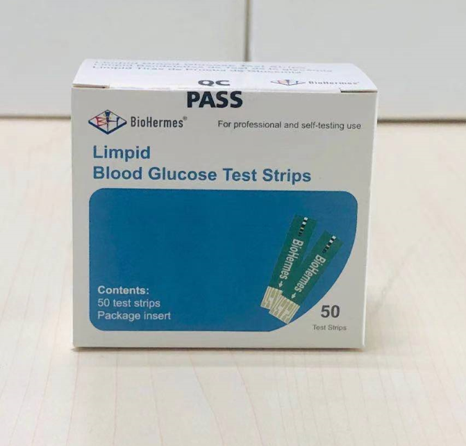 Tira de teste de glicose no sangue para uso profissional