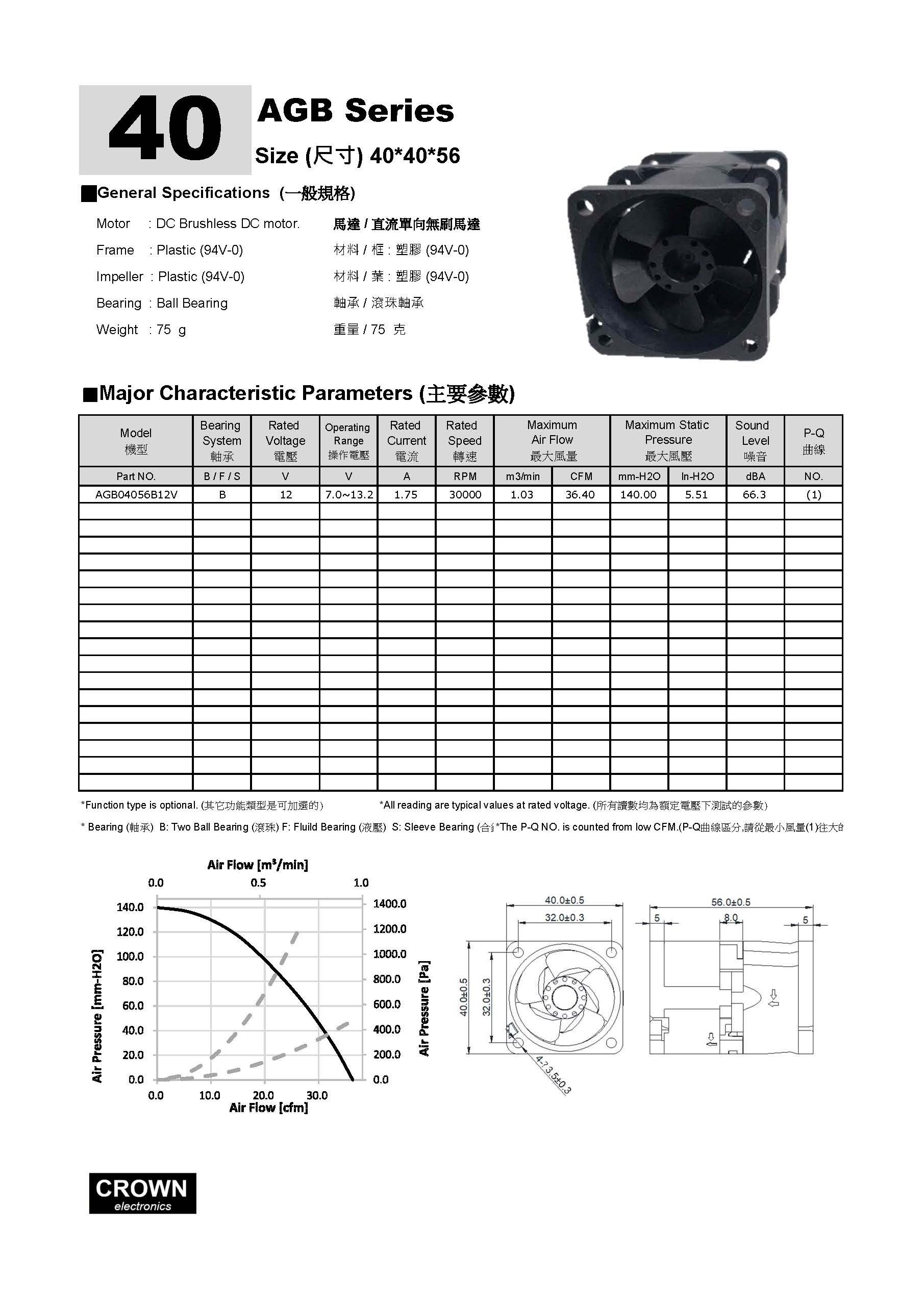 4056 Waterproof cooling Centrifugal