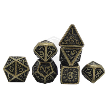 Zinc Alloy Multifaceted Dice Set for D&D and Board Games