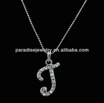 Promotional gift Beatiful J Letter Pendant Necklace-N33079
