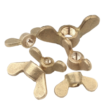Black Oxidized Steel Butterfly Nuts: DIN 315, M3 Size, Compatible with Passivated Brass, Stainless Steel, and Nylon - Suitable for Water Treatment Applications as per ANSI/DIN 934 Standards