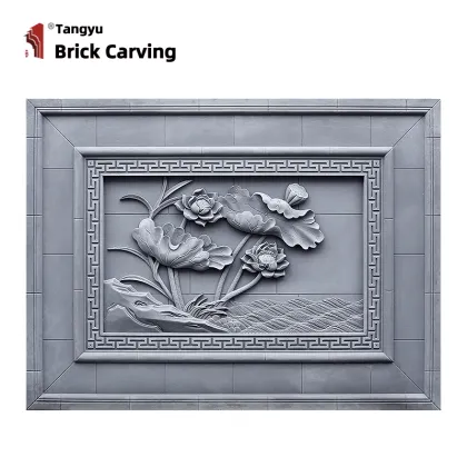 Wall relief as a lotus flower