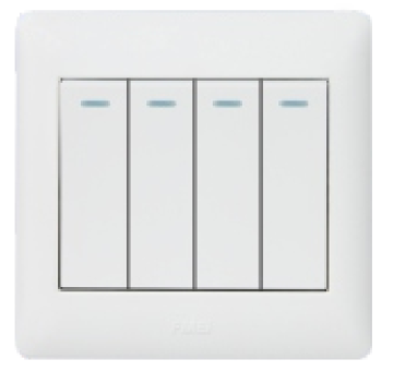 BS stander 4 gang two way push switch