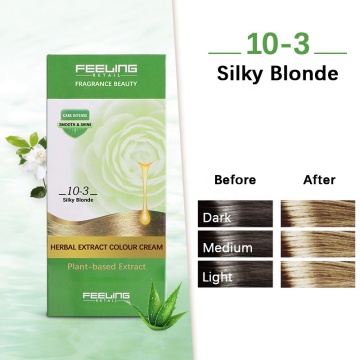 FEELING Brand 70+70+15ml 24 Colors Home Use Hair Dye DIY Permanent Herbal Hair Color Cream
