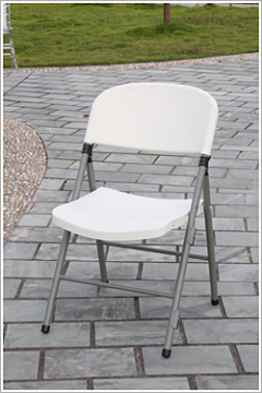Black Color Plastic and Steel Folding Chair