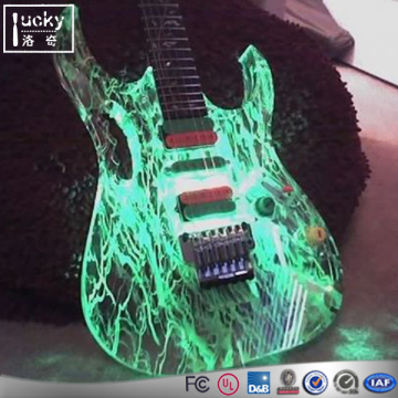 Acrylic LED Guitar School Girl Fun Customized Guitar Factory