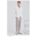 Business Casual Cardigan Neues Festfarb -Revers -Shirt