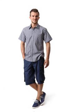 Short chino en coton tissé masculin