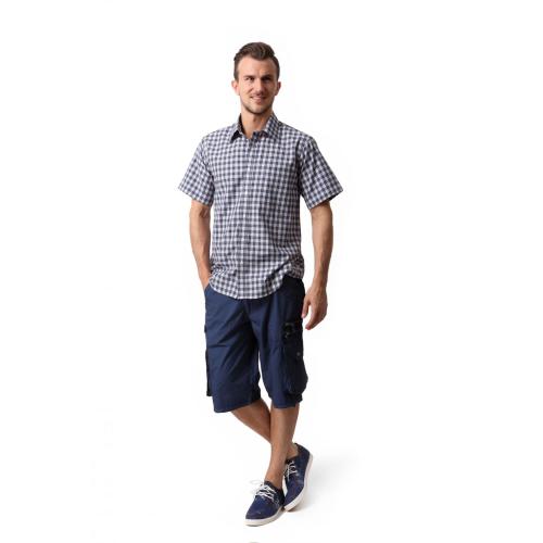 Shorts chino de algodão de tecido masculino