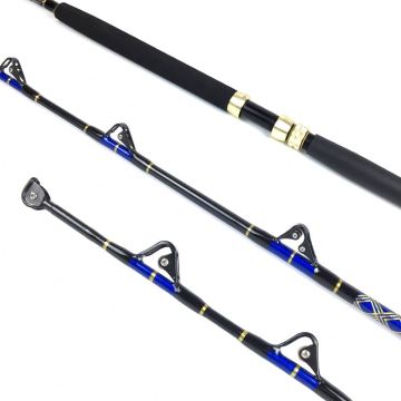 High-Quality Saltwater Big Game Trolling Rods for 130lbs Sea Fishing & Shark Hunting